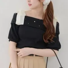 オフショルダー ニット