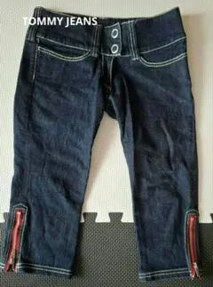 当時物　TOMMY JEANS　トミーガール　デニムパンツ　七分丈　ラメ入り　Sのサムネイル