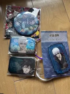 呪術廻戦　スクエア缶バッジ　五条悟　伏黒恵　缶バッジ　アクリルバッジ