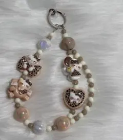 キティ　ヒョウ柄　kitty キーホルダー　携帯ストラップ