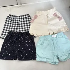 半ズボン4点セット・ベビー半ズボン90・短パン95まとめ売り・保育園着替え