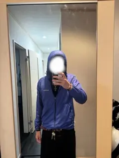 美品 montbell マウンテンパーカー ブルー 防水 M ドローコード