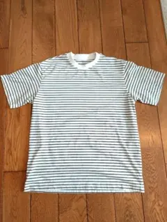 Mサイズ 白黒ストライプ Tシャツ
