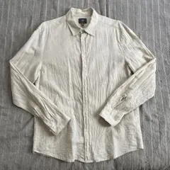 H&M スリムフィット リネンシャツ M ベージュ