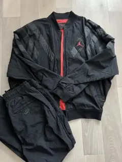 Jordan ブラック ナイロンジャケット セットアップ