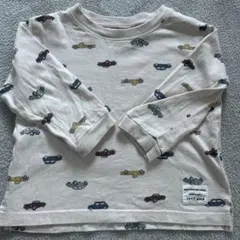 PETIT MAIN 車プリント 長袖Tシャツ　90 プティマイン