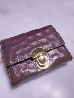 metre carre 財布 クロコ型押し パープルのサムネイル