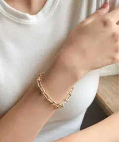 ゴールド　ハードウェア　チェーン　ブレスレット ブレス
