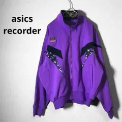 アシックス 80s M相当 レコーダー トラックジャケット ジャージ　パープル