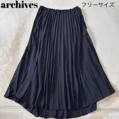 archives プリーツスカート フリーサイズ ブラック