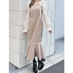 長袖 ロングワンピース