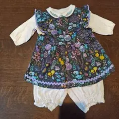 アナスイミニ 70花柄ワンピースとロンパースのセット