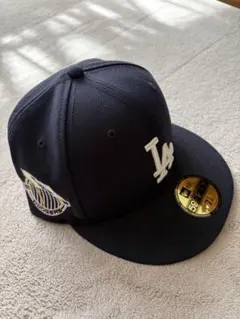 New Era 59FIFTY LAキャップ 7 1/4 ネイビー、ピンク