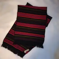 SONIA RYKIEL ロングマフラー 赤×黒×カーキ×こげ茶×ピンク等