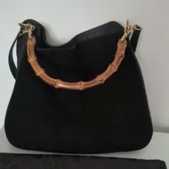 GUCCI　バンブー　ショルダーバック　スエード