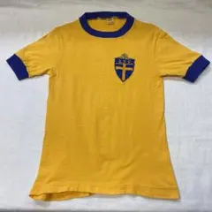 ビンテージサッカーTシャツ　70's希少　スウェーデン代表　キッズ　レディースのサムネイル