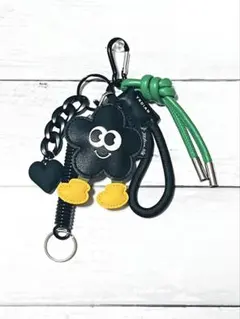 じゃらじゃらキーホルダー バッグチャーム ブラック＆グリーン ラスト1点