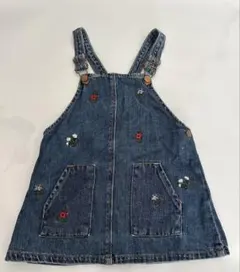 ZARA 刺繍デニムジャンバースカート 3-4歳