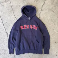 マジェスティック MLB レッドソックス パーカー 2XL 紺 刺繍 3394