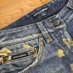 D&Gペイント、ダメージジーンズ、タグ付き、新品 2025年最新】ドルチェ＆ガッバーナ ペイント デニムの人気