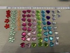 デコレーションシール デコパーツ ハート ストーン　お花 キラキラ