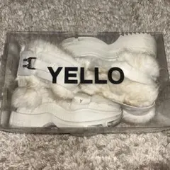 フクページ　極美品　YELLO スニーカーミュール　レース　Lサイズ フクページ 極美品 YELLO スニーカーミュール レース Lサイズ