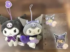 『おねがいマイメロディ』クロミのぬいぐるみキーホルダー２セット、おしりシール