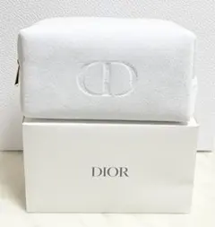 Dior ディオール プレステージ ホワイト 白 ポーチ ゴールドジッパー