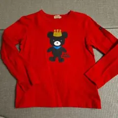 ミキハウス　長袖　MIKI HOUSE 赤 長袖カットソー　ロンT　キングくん