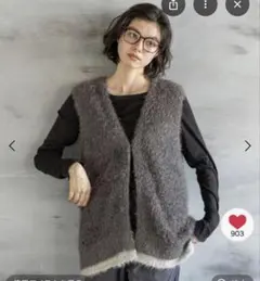 ニコアンドnikoandレイヤードフェザーベスト☆Lサイズ☆