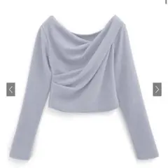 GRL グレイル ドレープカシュクールトップス dk1362 ブルー