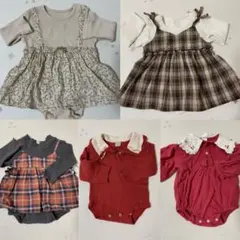 【まとめ売り】女の子80サイズロンパース