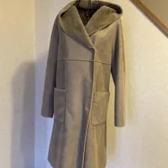 パーカー付きコート