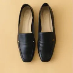 『MADE IN JAPAN』スクエアトゥプチメタルローファー　38