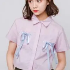 トップス merry jenny bon bon ribbon shirt pink merry jenny bon bon ribbon shirt pink - メルカリ
