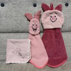ピグレット タオル ハンカチ 3点セット ループタオル お人形タオルのサムネイル