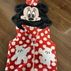 ミニーちゃん　フード付きベスト　女の子