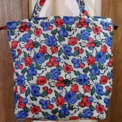 巾着付きトートバッグ（傘の生地）ハンドメイド