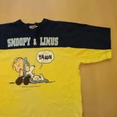 『PEANUTS ピーナッツ』Snoopy & Linus 半袖TシャツメンズMのサムネイル