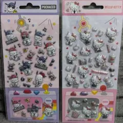 2枚セット サンリオ ポチャッコ ハローキティ 3Dシール