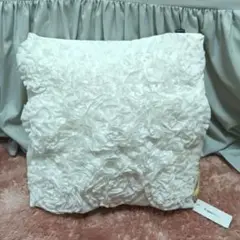 Franfranc ホワイトクッションカバー 45×45cm