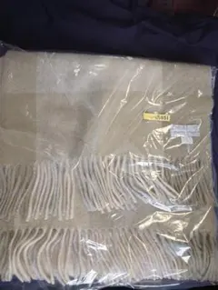 Joshua Ellis カシミヤ100% 大判ストール ベージュ系