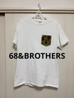 【美品】68&BROTHERS 迷彩柄ポケットTシャツ Mサイズ ホワイトのサムネイル