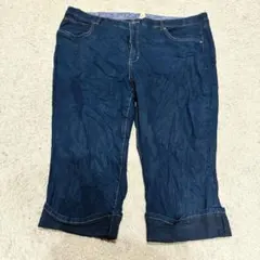 スタイルリーダー ダークブルーデニム オーバーサイズ　ロールアップ【26W】