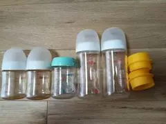 母乳実感 哺乳瓶 5本セット（ガラス製3・プラスチック製2・アタッチメント2）