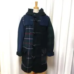 【極美品】希少 ロンドントラディション チェック切り替え ウール ダッフルコート