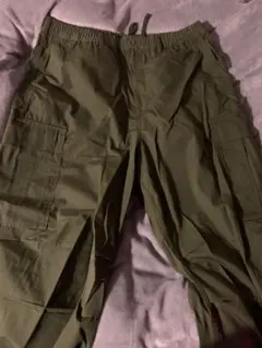 GU オリーブグリーン スーパーワイドカーゴパンツ XXLサイズ