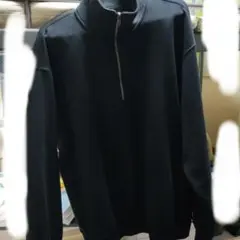 GU ブラック ハーフジップスウェット Lサイズ