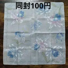 【同封100円】日本製 花柄 ハンカチ 綿100%