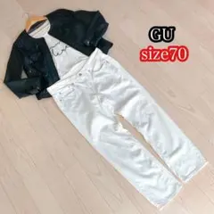 GU ガールフレンドアンクルジーンズ 70サイズ 白